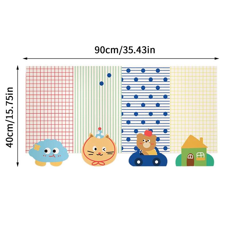 1-piece animal cartoon self-adhesive door curtain for privacy partition, suitable for bedroom, living room, bathroom - no drilling required