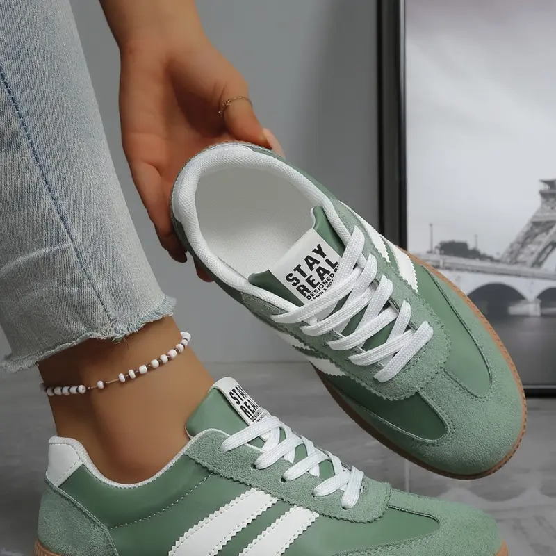 Women's Lightweight Lace-Up Sports Shoes, Breathable Cushioning Design, Anti-Slip Rubber Sole, Casual Daily Wear, Walking Everyday Sneakers, Breathable Walking Sneakers, Casual Sneaker Trainer, Fashion Walking Sneakers, All Seasons