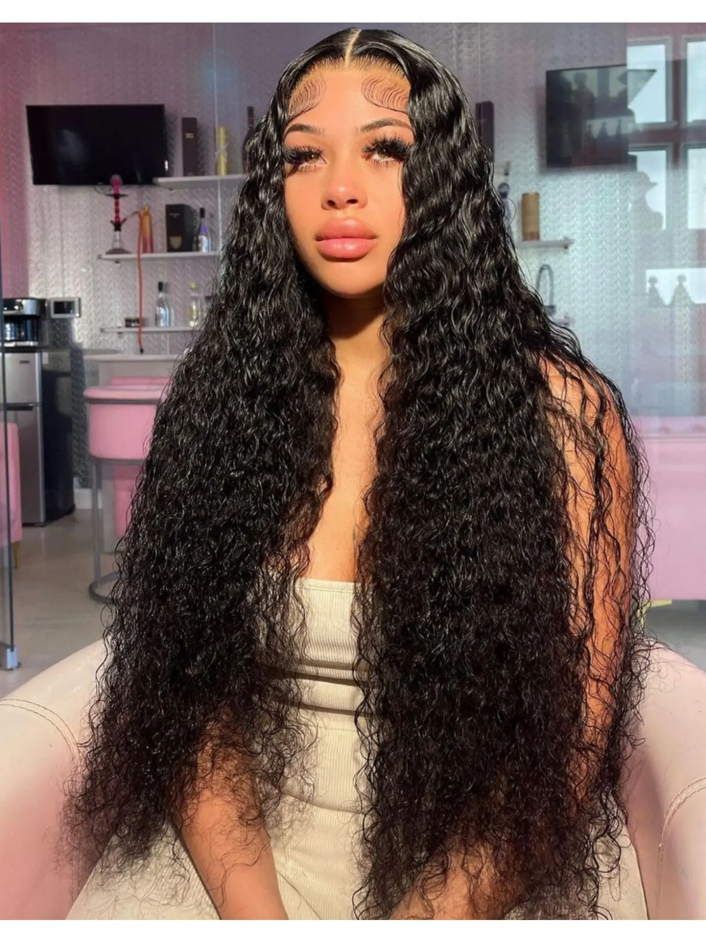 5x5 HD Transparent Lace Closure Deep Wave Brazilian Human Hair Wig, Glueless 180% Density, Pre-Plucked Baby Hair, Beginner Friendly