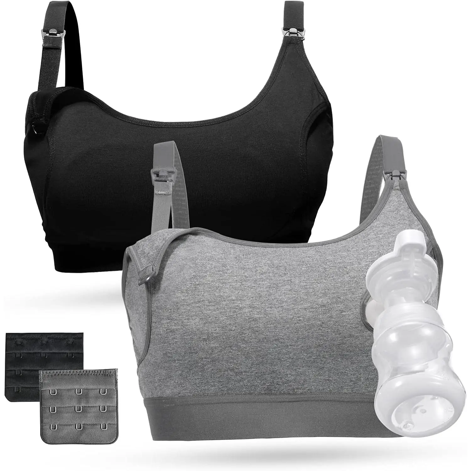Pumping Bra Hands Free, Pumping and Nursing Bra in One Holding Breast Pump  Spectra, Lansinoh, Medela
