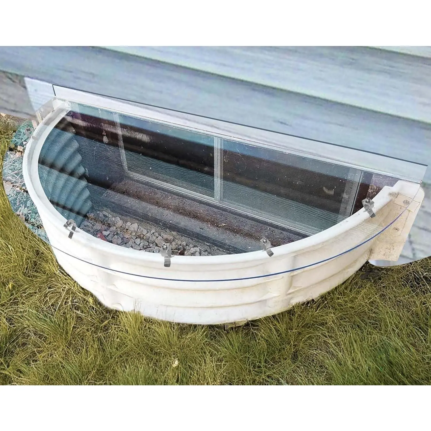 40x18 in Heavy-Duty Basement Egress Window Well Cover (Only Cover) - Multi-Size Option, All-Weather Outside Debris Protection, UV-Resistant, Tear-Resistant, Waterproof, Windproof