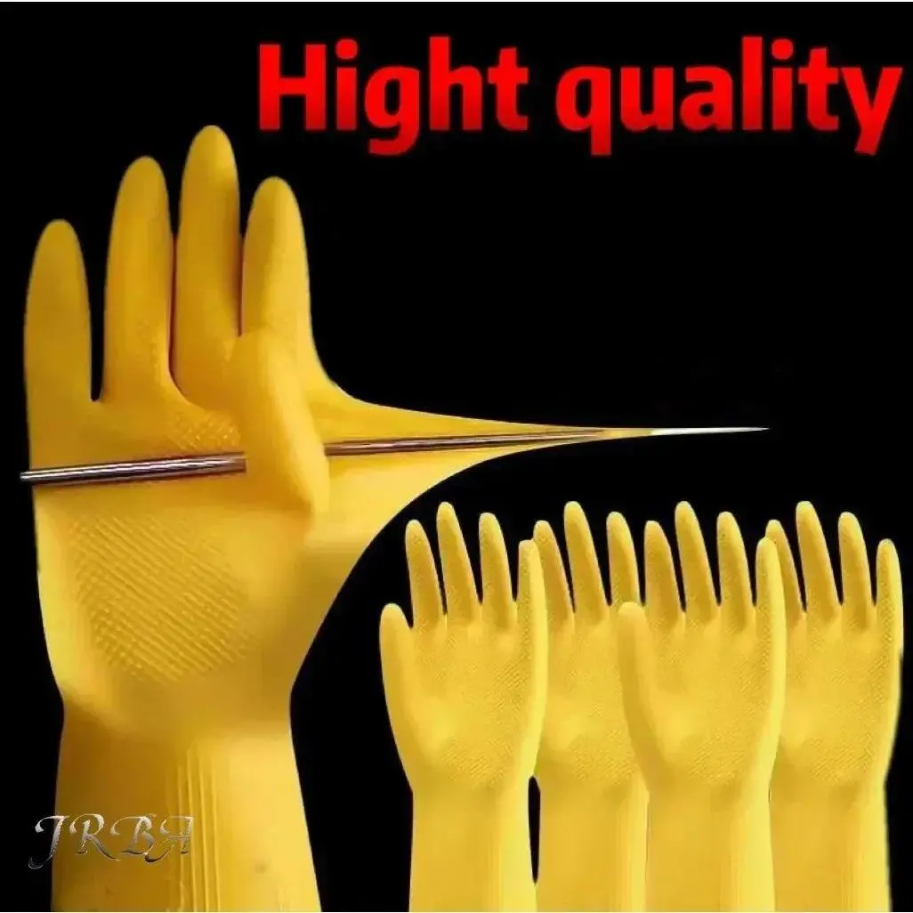 Women's Silicone Latex Dishwashing Gloves, Waterproof Comfortable Hand Gloves for Household Kitchen Cleaning Tasks