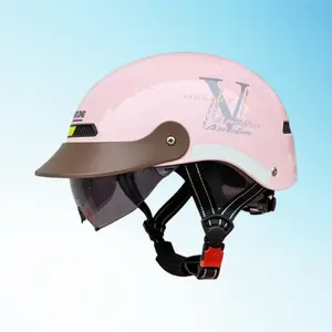 Unisex Open-Face Motorcycle Half Helmet - Lightweight, Breathable, Shockproof, Sun Protection, Absorbs Impact Energy, 26*33cm, for Summer Riding, Cycling, Daily Commuting