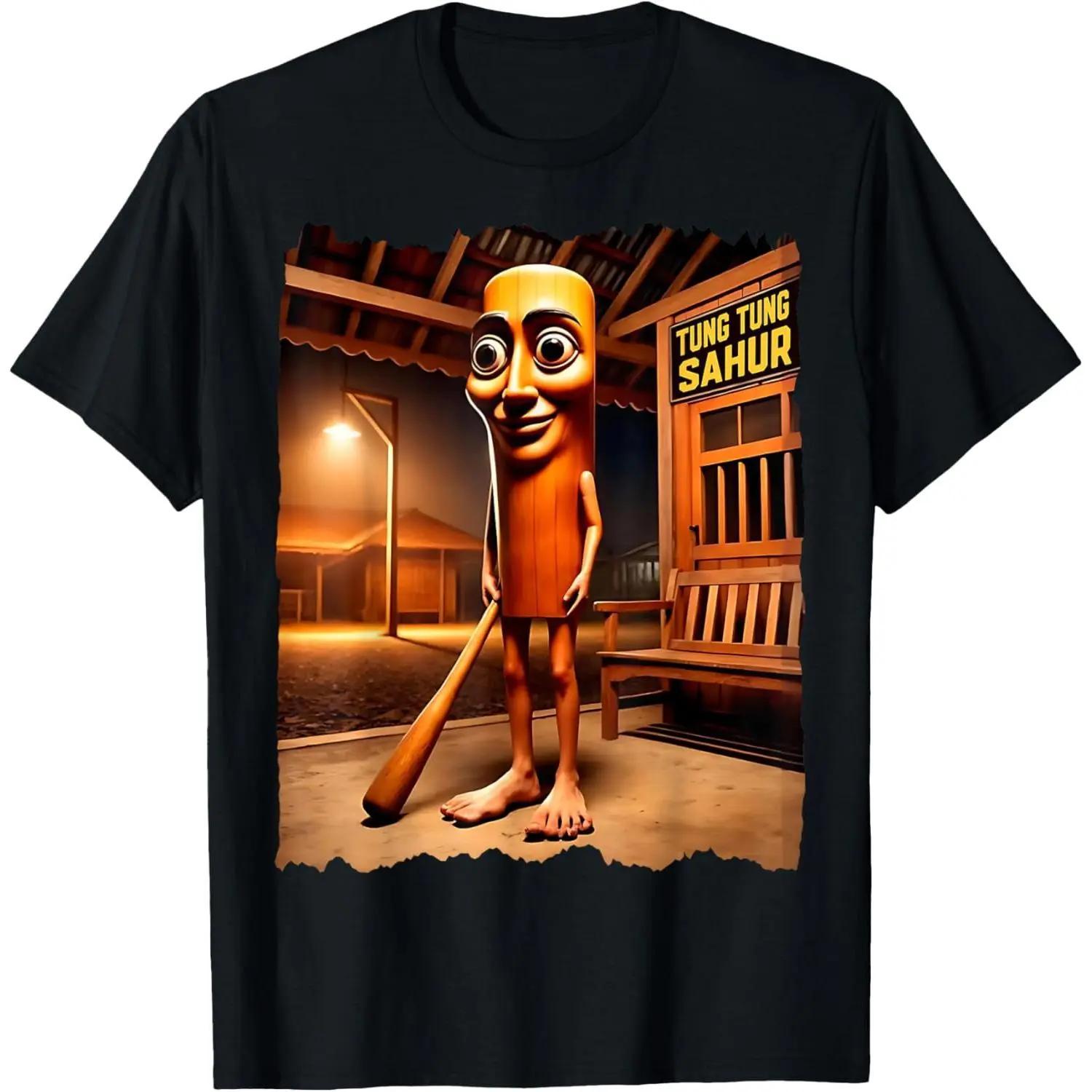 Tung Tung Tung Sahur Meme Graphic Tee |   Streetwear Casual Short Sleeve for Women & Unisex