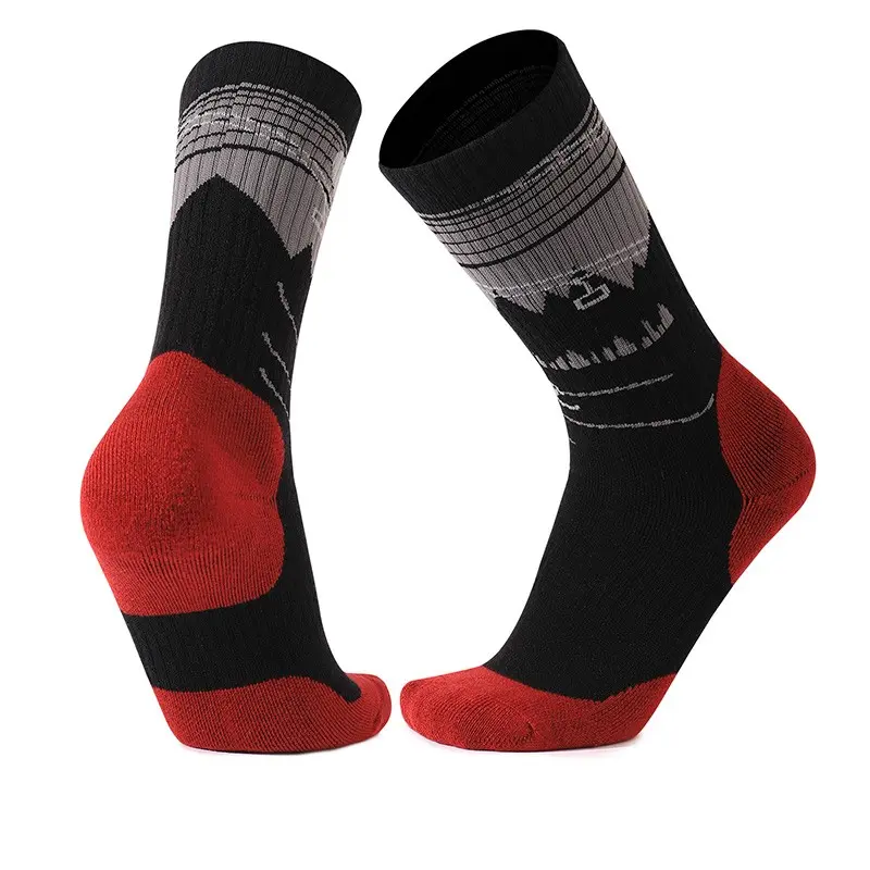 Unisex Merino Wool Hiking Socks Family Pack, Thermal Cushioned Crew Socks for Adults and Kids, Breathable Moisture Wicking Winter Socks, Non-Slip Design for Outdoor Skiing School and Outdoor Play