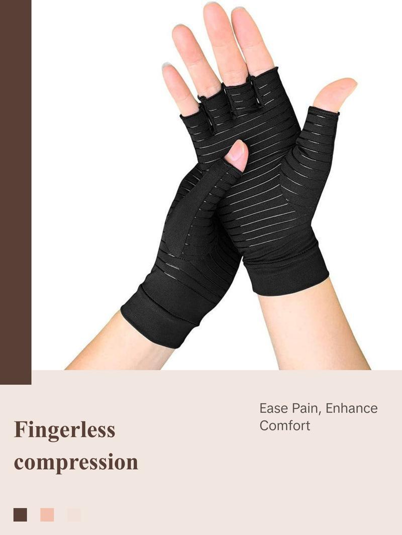 1 Pair Arthritis Compression Gloves for Men and Women – Fingerless Design for Typing, Carpal Tunnel and Joint Pain Relief, Comfortable Support for Daily Wear beanies skull cap winter unisex knit western summer sportive denim baseball Black Flatbill hats