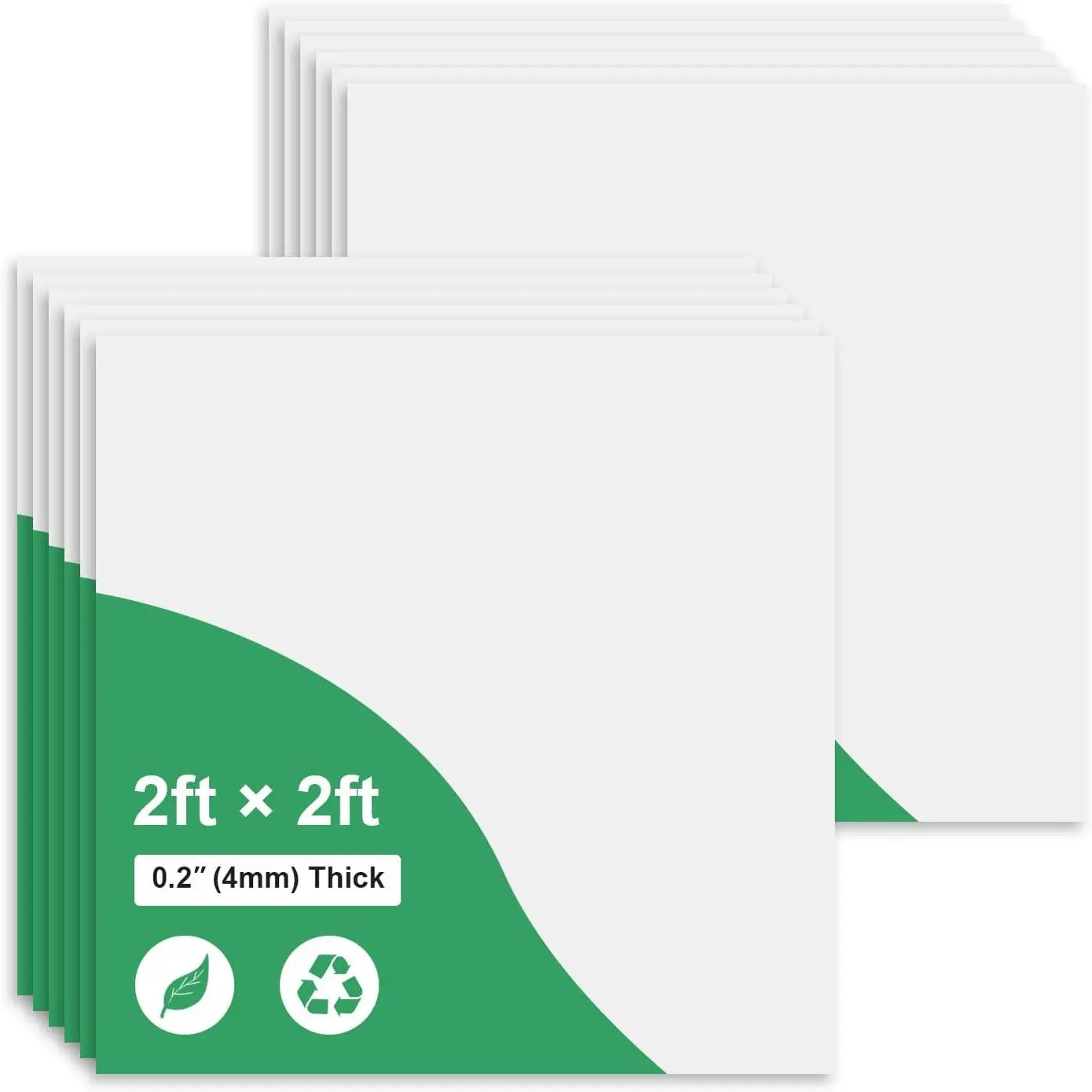 PVC Drop Ceiling Tiles 2x2 ft – , Fire-Rated, High-Grade PVC, Easy Lay-in Installation for 15/16" Grid, Washable & Scratch Resistant, 48 Sq.Ft, Pack of 12 Tiles