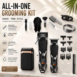 Men's Multi-Functional Grooming Gift Set, Rechargeable Hair Clipper and Shaver Kit, Personal Care Gifts for Father, Husband, Boyfriend