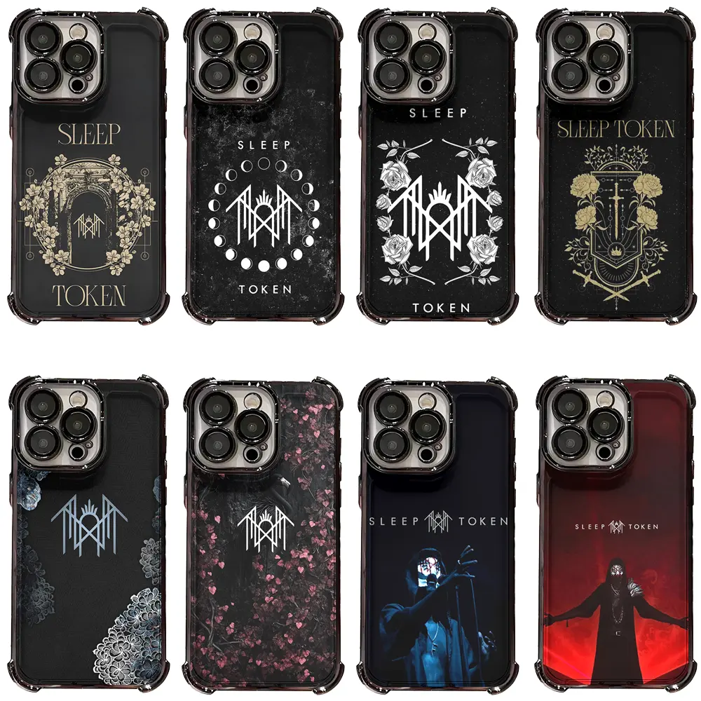 Sleep Token Gothic Metal Band Shockproof Phone Case for iPhone 17/16/15/14/13/12/11 Pro Max/Pro/Plus & Samsung S23/S24/S25/S26 Ultra Awesome Gift for Sleep Token Dark Metal Music Fans