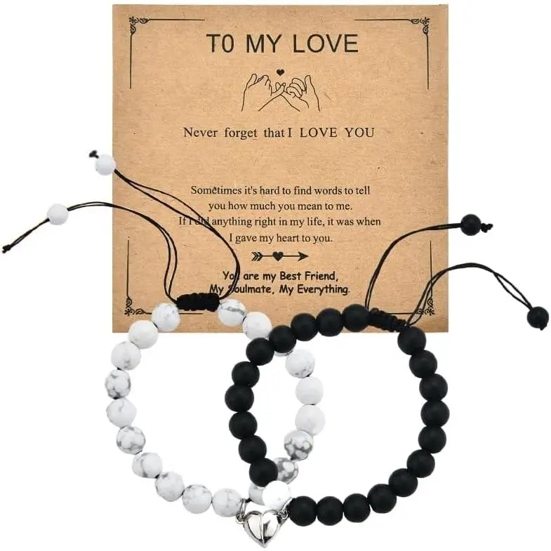 Anniversary Christmas  for Couple Bracelet Boyfriend Girlfriend Valentines Birthday  Ideas Matching Spouse Bracelets