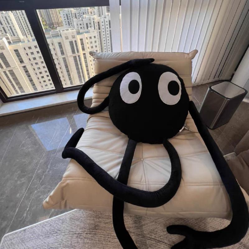 Giant Cute Black Briquettes Octopus Plush Toy Stuffed Long Legs Octopus Doll Plush Animal Pillow Creative Gift Kawaii Room Decor