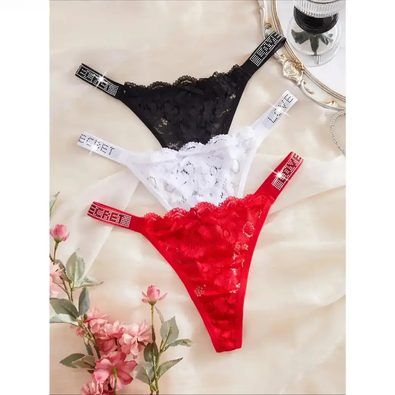 Women's Sexy Soft Lace Lingerie Underwear Set - Low Waist, Seamless Edges, Sheer Hot Pants, Fitted Panties, Soft Smooth Fabric, All Seasons (Sports & Outdoor Camping & Hiking Hammock Companion)