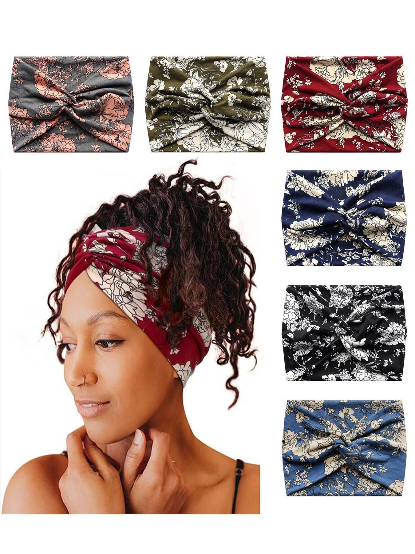 Boho Style Yoga Hair Band, Sports Hair Band, Elastic Sports Hair Band, Suitable for Yoga, Running, Gym