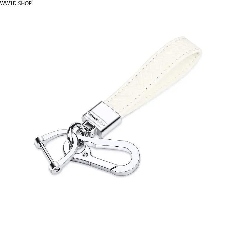 Minimalist Keychain Accessory, Solid Color PVC Strap with Durable Anti-Loss D-Ring Clip, Unisex EDC Gear for Daily Carry, Anti-Loss Clip