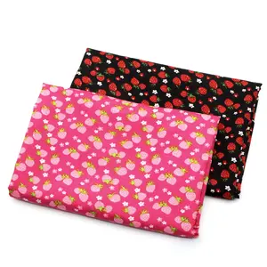 strawberry 100% Polyester Fabric Textile, Patchwork For Quilting, DIY Craft Projects, Gift Giving, Bag Crafting, DIY Handmade Sewing