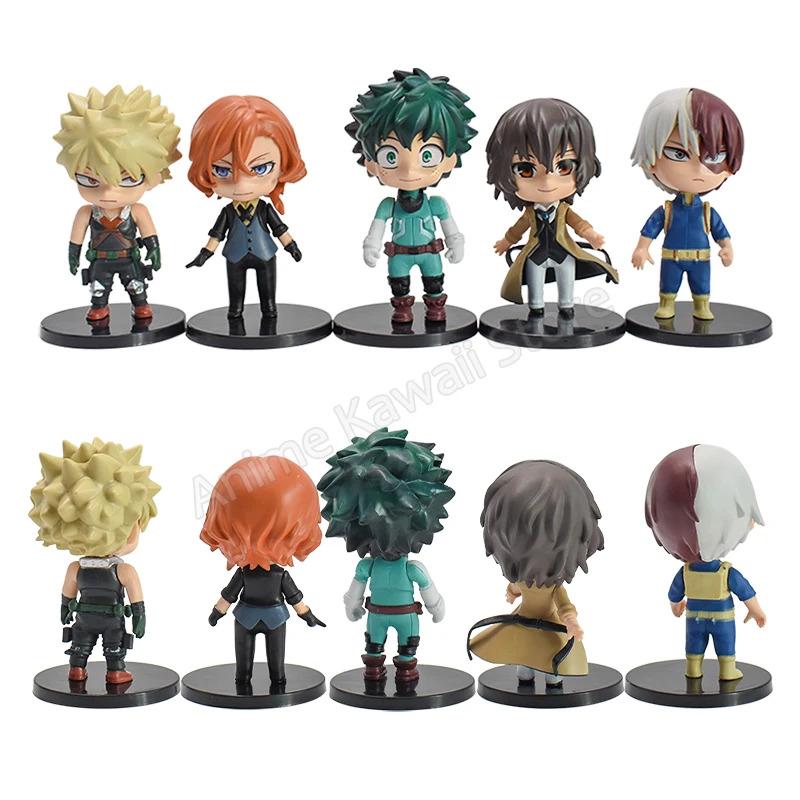 5Pcs/Set Anime My Hero Academia Action Figures Midoriya Izuku Bakugou Katsuki Todoroki Shouto Ochaco Uraraka Kirishima Model Toy