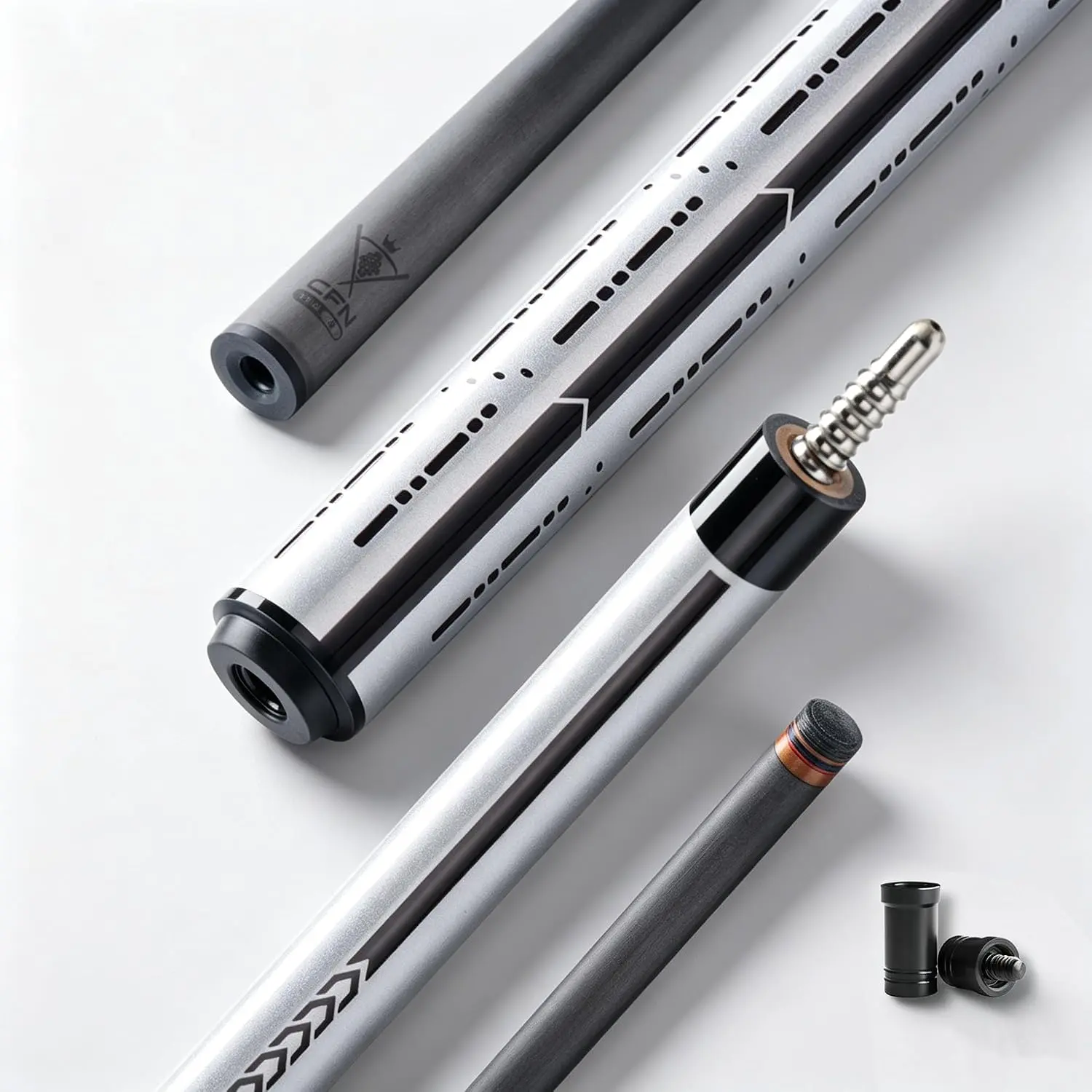 58" Carbon Fiber Pool Cue Stick, Low Deflection 3/8-8 Joint | 3/8x8 Joint Style, Elegant Design, Low Deflection Pro Shaft, 11.8Mm Tip, Professional Billiard Cue Stick for Adults