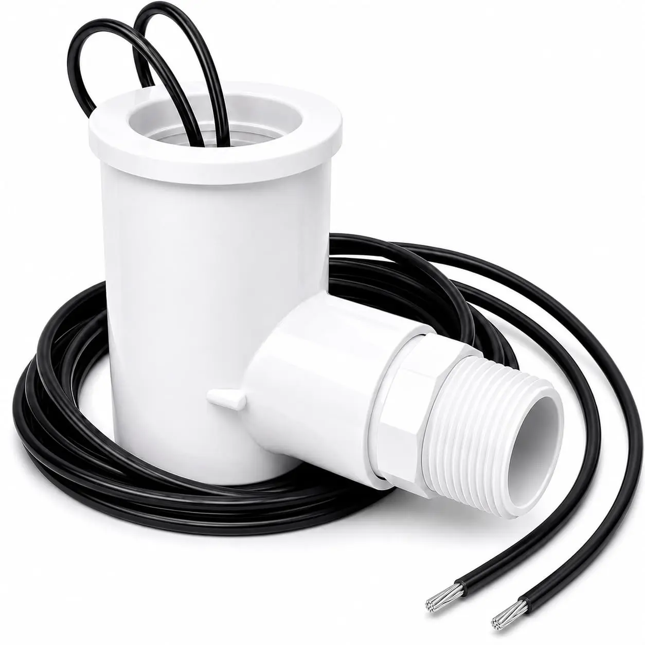 AC Float Switch for HVAC, 3/4 Inch Condensate Shut Off Sensor, Automatic Safety Switch Prevents Overflow in Drain Pan and Gravity Drain, Ideal for Various Applications