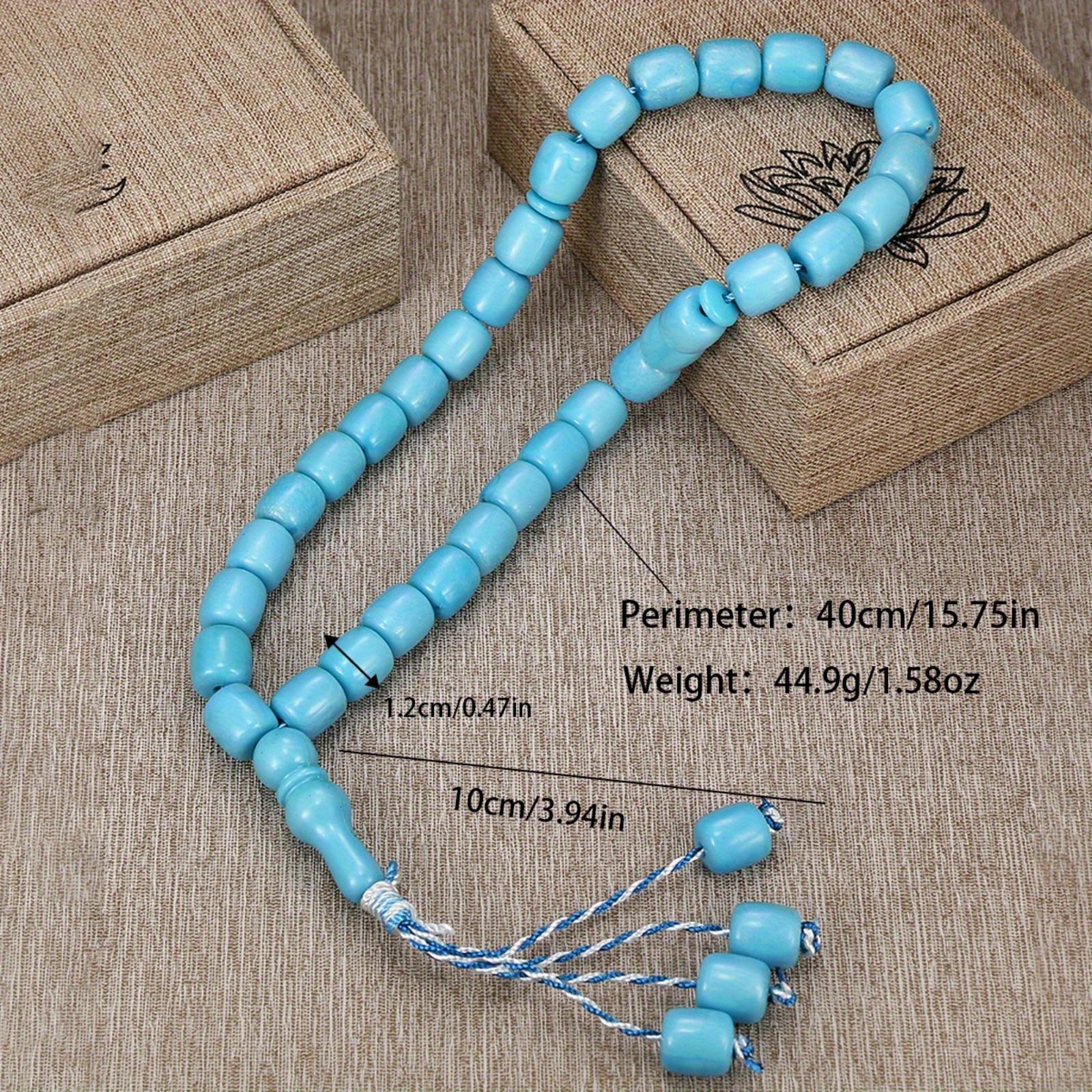 33 Round Acrylic Beads, Hand Knotted Hand-held Prayer Beads, Bracelet, Ramadan Prayer Supplies Accessories