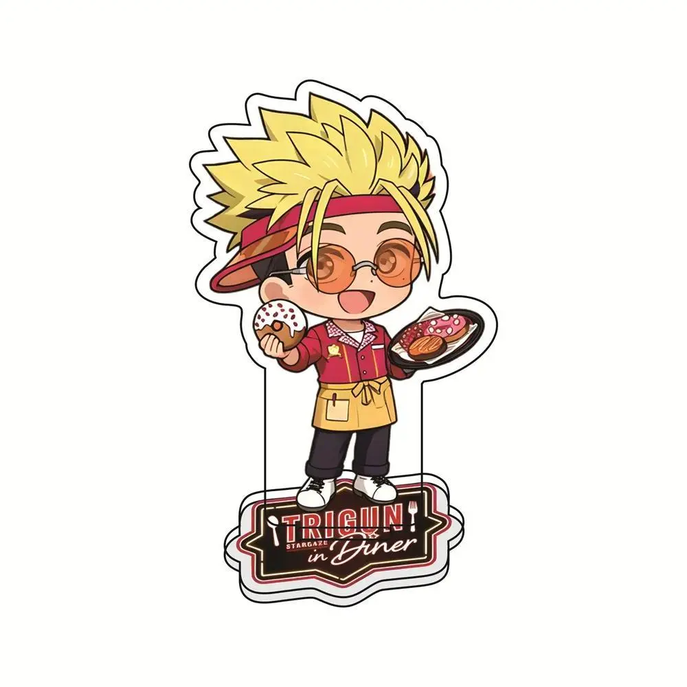 Anime TRIGUN 10cm Acrylic Stand Double-sided Interlayer Clear HD Printed Tabletop Decorations Accessories Decor Gifts Keychains