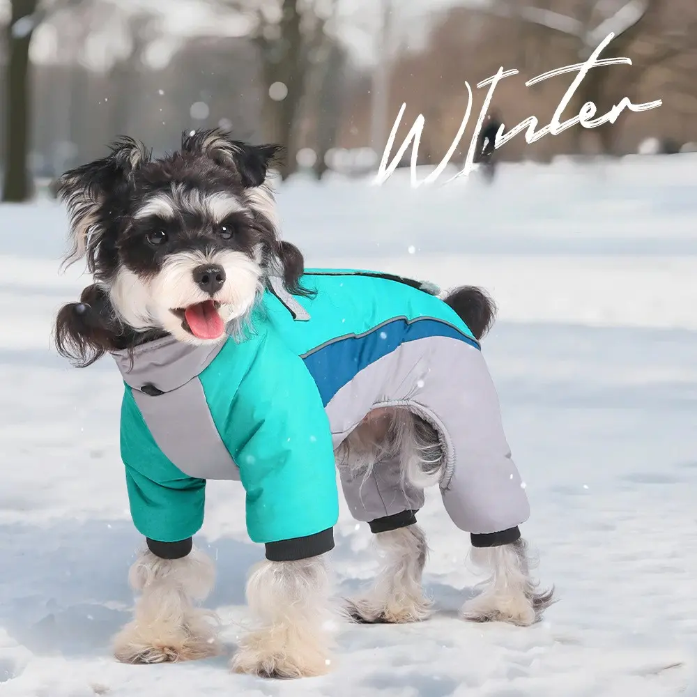 New Winter Pet Clothes, Warm Fleece Dog Coat with Reflective Strips, Adjustable Neckband, Pull-On Design, Suitable for Small to Medium Dogs, Warm Puppy Coat