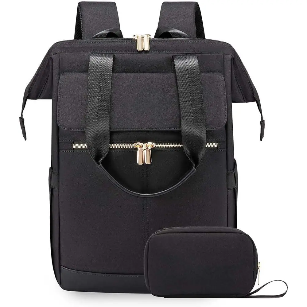 New Multi-Functional Simple Cross-Border Women's Travel Laptop Bag, Large Capacity Cream Color Backpack, Stylish and Practical Design Travel Backpacks