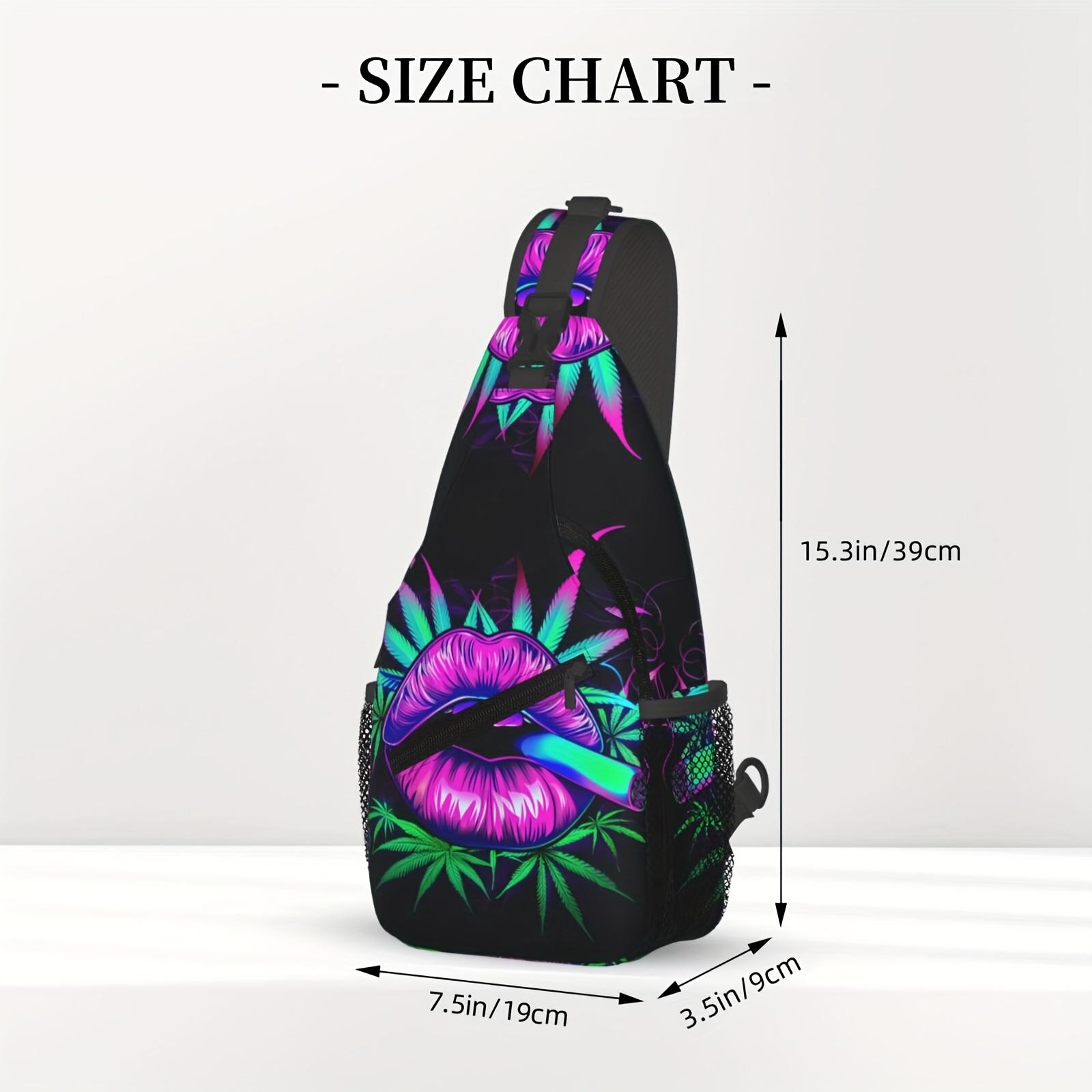 Crossbody Chest  Hiking Colored Lips Shoulder  Folding Large Capacity Fashion Durable Can Be Used For Shopping, Work, Leisure Travel Beach  Fishing  Travel Accessories Must Have  For School Back To School Christmas Gifts bag backpack