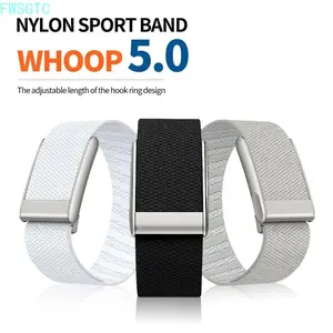 2026 New Arrival Woven Nylon Elastic Loop Watch Band, Hook Ring Adjustable Fitness Replacement Strap Compatible with Whoop 5.0 & Whoop MG ECG Tracker, Breathable Sport Wearable Accessory (Band Only)