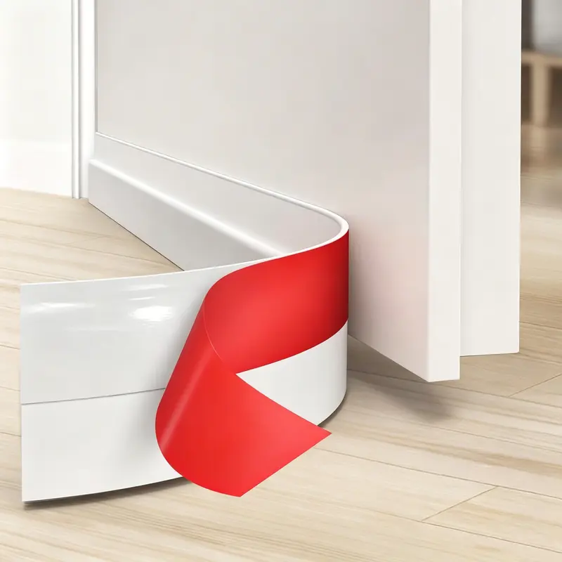 Door Bottom Seal Strip, Gap Blocker Underframe, Dustproof Insect Protection, Self Adhesive 3m Backing, for Laundry Room Garage Basement Doors
