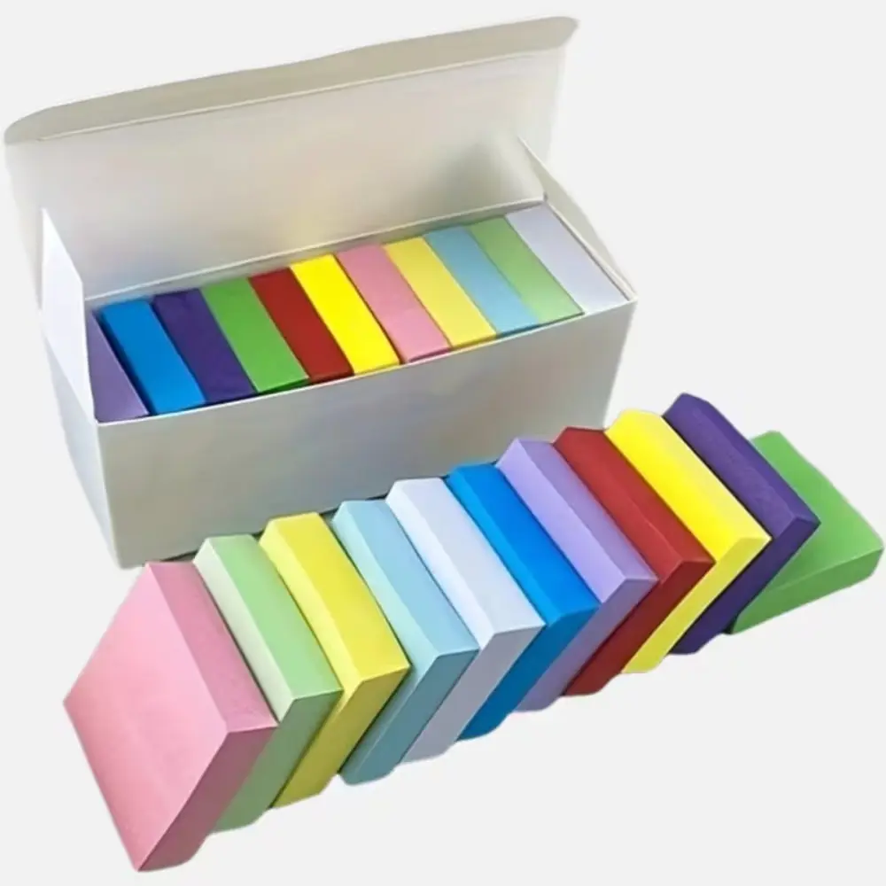 A Box of 11 Colored Sticky Notes with Mini Index Labels, Containing 1100 Notes in 11 Different Colors, Suitable for Student Learning, Office Use, and Reminders