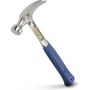 A Man's Tools ESTWING Hammer - 16 oz USA Made Straight Rip Claw Hammer with Smooth Face & Shock Reduction Grip - E3-16S