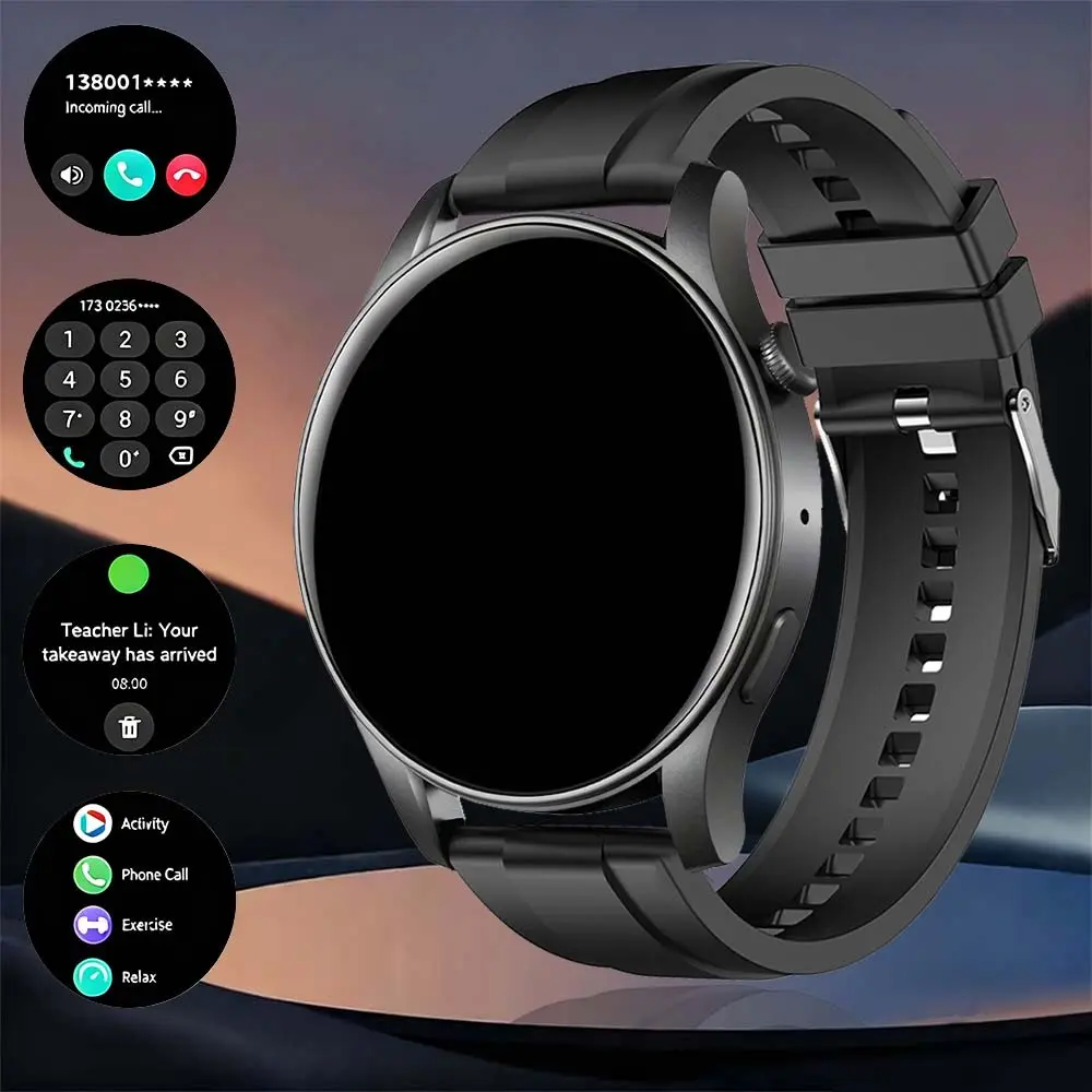 New Round Model 1.52" Extra-Large Screen Smartwatch With Wireless Calling Answer Make Reject Calls For Men And Women With More Sports Modes Includes Calculator Smart Watch Business Android Watch Multifunctional Smartwatch