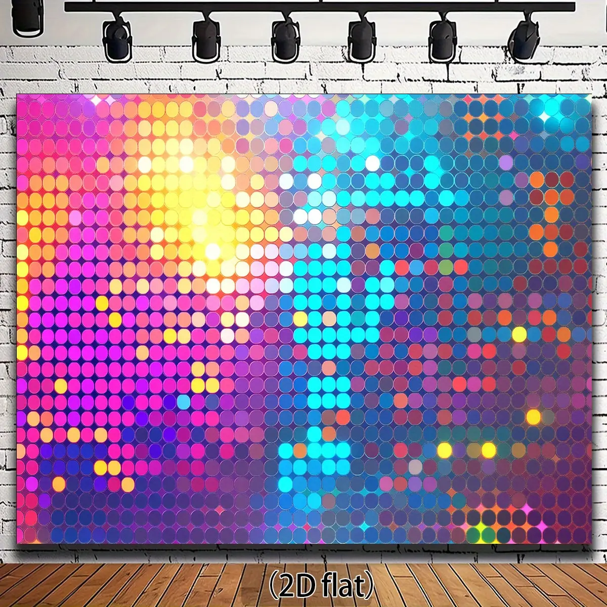 2D Flat, A Bright, Colorful Gradient Pattern Backdrop- 2D Flat Polyester Design, Suitable Modern Interior Decoration, Art Backdrop, No Electricity Required, Suitable Parties and Various Occasions, Party Backdrop |   Abstract Design |   Polyester Backdrop