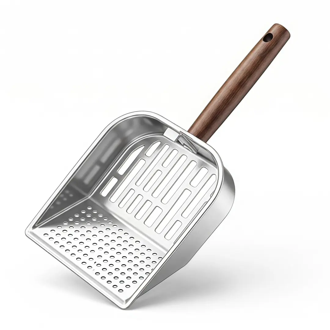 Stainless Steel Cat Litter Scoop , One-Piece Metal Kitty Shovel for Tofu & Mixed Litter, Rust-Proof Deep Sifter for Easy Home Maintenance