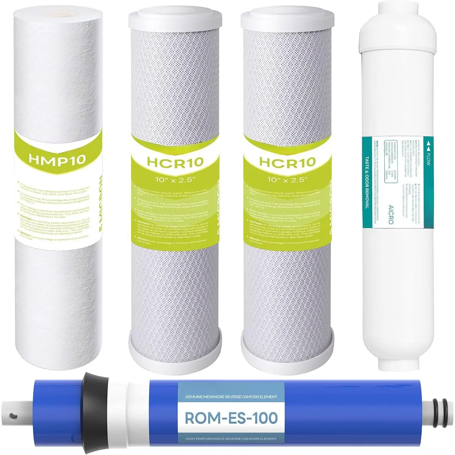 5 Stage 100 GPD RO Water Filter  Set, Fit for APEC Reverse Osmosis System ( &  Series), 1/4" Output
