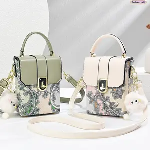 Must-Have Embroidered Phone Crossbody Bag for Women, Chic Shoulder Messenger Purse with Compact Storage, Lightweight On-the-Go Handbag, Fashionable Daily Carry for Travel, Commuting & Casual Outfits