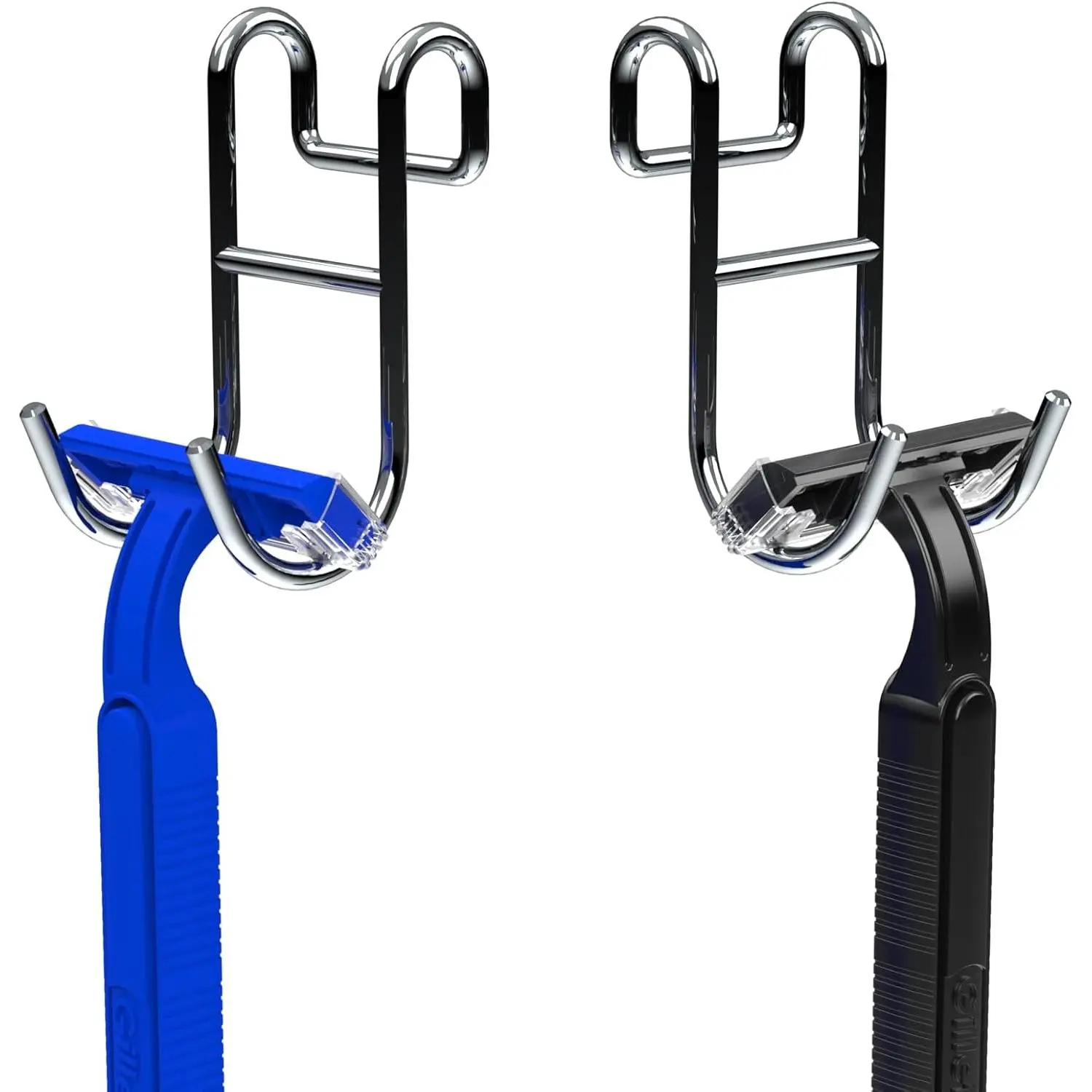 Shower  Hooks, Razor Hanger for Shelf and Loofah ( - 2 Open)