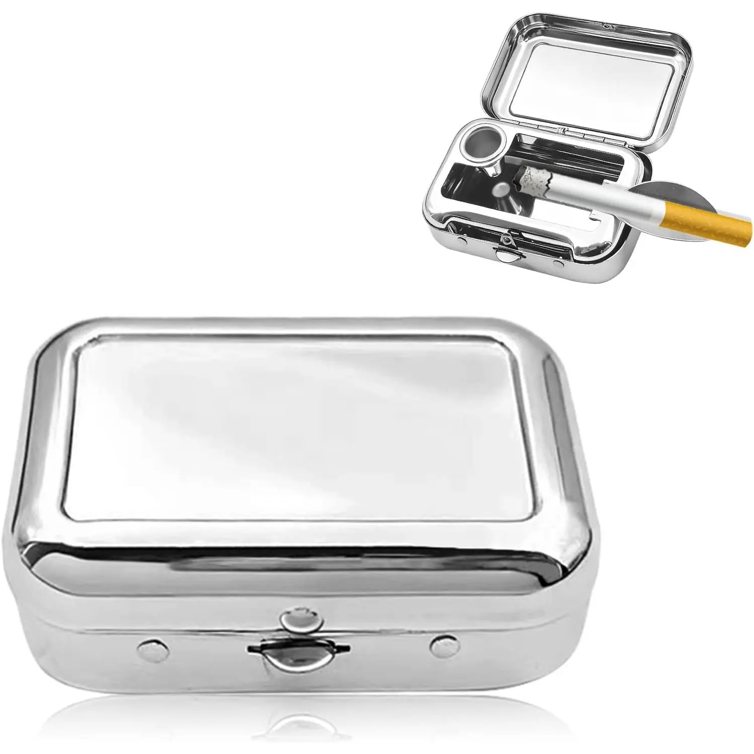 Dedicated Portable , Stainless Steel  Carry- Mini Portable Ashtrays, Portable Pocket  for Outdoor ,   Accessories for Men & Women ()