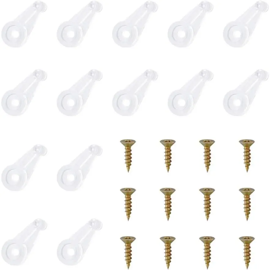 20 Pack Cabinet Door Glass Retainer Clips Kit | Plastic Glass Panel Retainer Clips, 4 mm with Screws for Mirrors, Cabinets, Glass Retainer Clips Kit