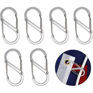 6 PCS Flags Snaps Hooks, Flag Pole Clip Snap Hooks, Flagpole Accessory, Flag Clips for Flagpole Rope