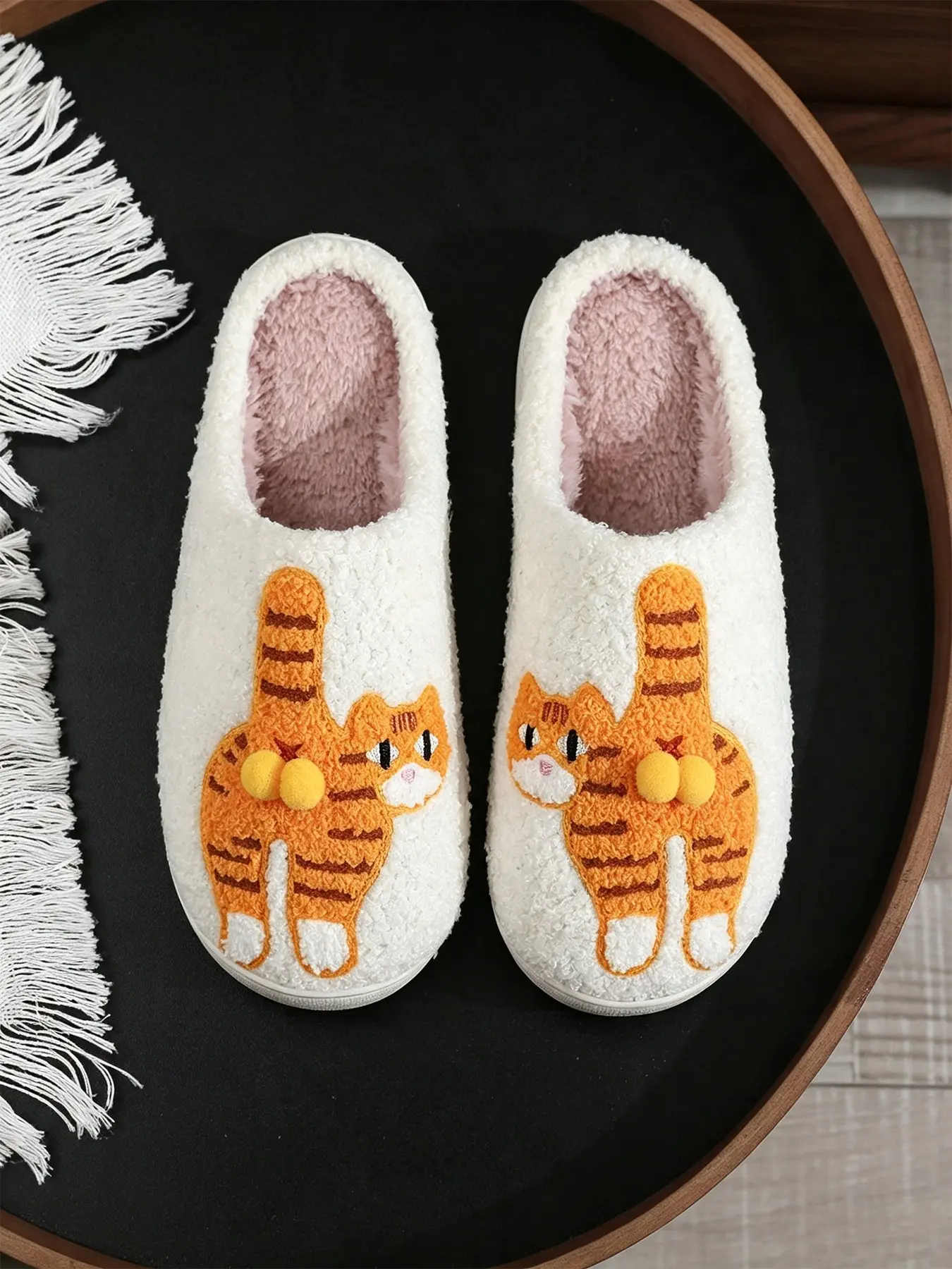Cute Dog Pattern Unisex Slippers, Casual Soft Comfortable Home Slippers for Women & Men, Warm Slippers for Indoor & Outdoor Use for All Seasons