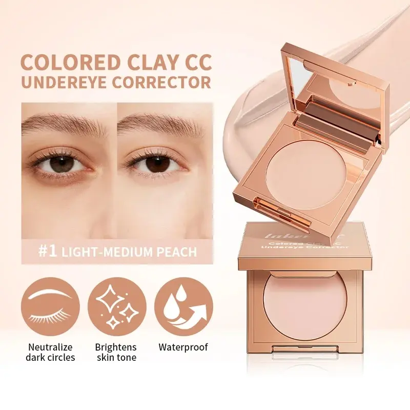 Eye Concealer Corrector Moisturizing Natural Foundation with Brush Cover Dark Circles Skin Neutralizing Under Eye Makeup