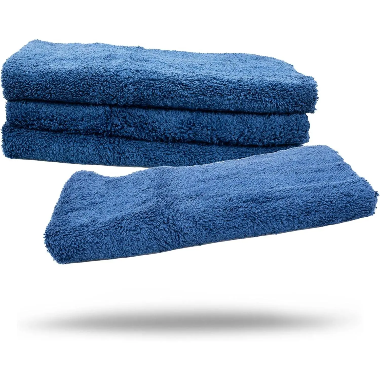 500GSM Edgeless Microfiber Towel for  Detailing - Blue, 16”x24” (40x60cm), High-Absorbency & Ultra-Soft for  Detailing & Polishing