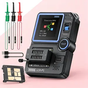 LCR Meter Transistor Tester, Mosfet Capacitor Diode Inductance Resistance ESR Meter, SMD Electronic Component Tester for Triode Zener Battery Test, PNP NPN MOS Reusable
