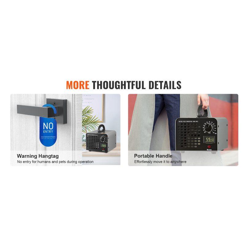 VEVOR Ozone Generator, 36000mg/h Ozone Machine Odor Remover, High Capacity Commercial/Industrial Ozone Generator Machine, Home Air Ionizers Deodorizer with 0-120 min Time Setting for Rooms, Cars, Pets VEVOR Ozone Generator, 36000mg/h Ozone Machine Odor Remover, High Capacity Commercial/Industrial Ozone Generator Machine, Home Air Ionizers Deodorizer with 0-120 min Time Setting for Rooms, Cars, Pets