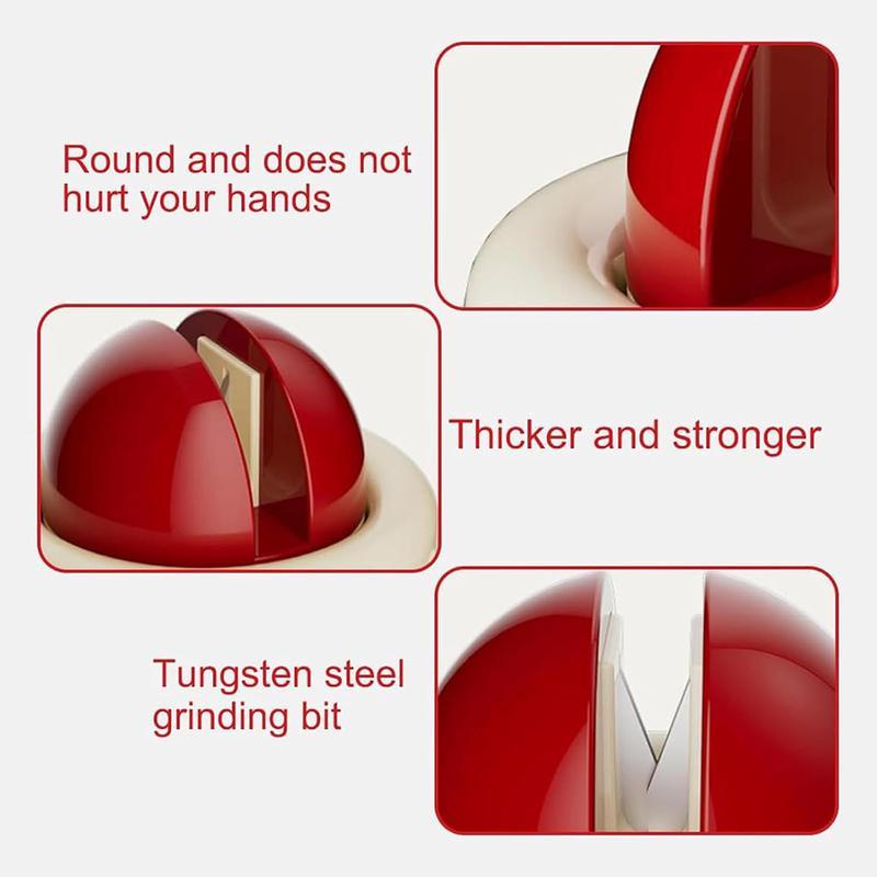 Knife Sharpener | Portable Rapid Knife Sharpener & Kitchen Knife Sharpener (with Suction Base) | for Knives, Scissors, Cleavers & Outdoor Tools | Sharpener (Non-Slip)