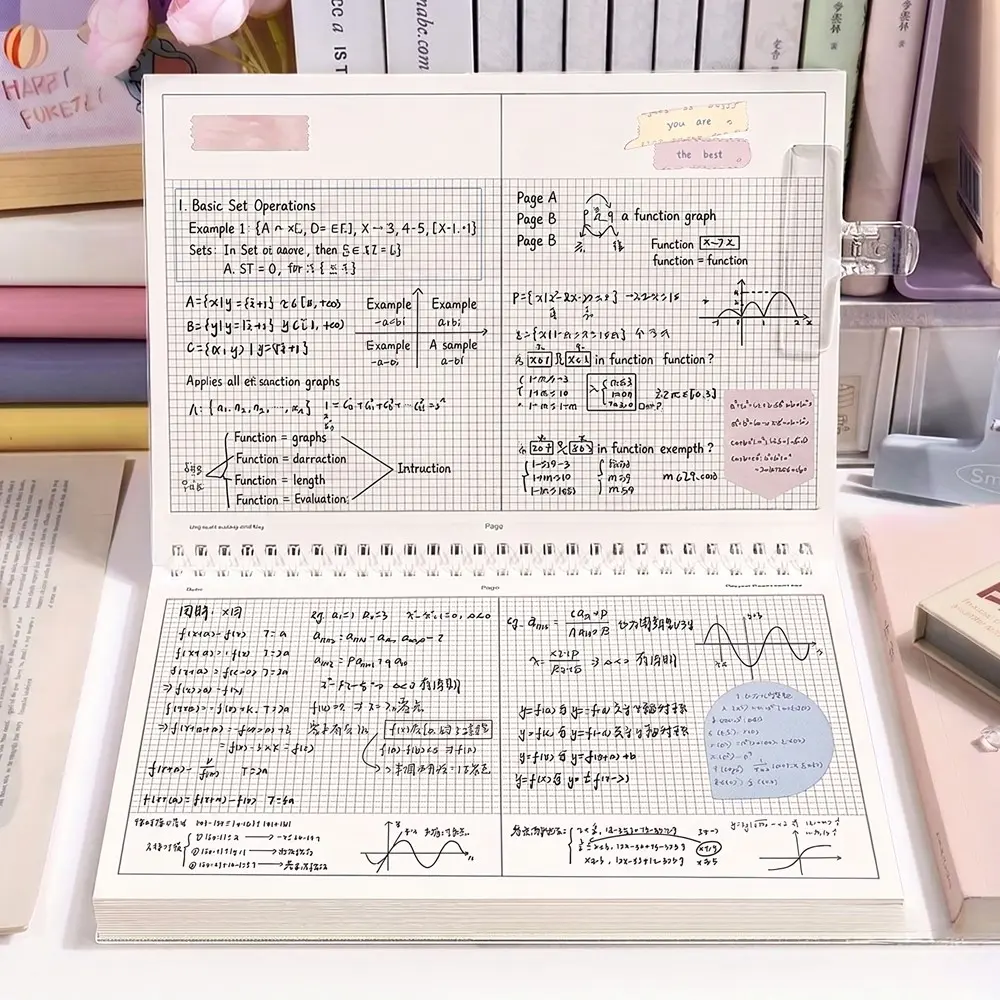 3/6pcs B5 Flip-Top Spiral Notebook Set, thickened paper with index pages, matte covers and durable spiral binding for organized note-taking, ideal for university exam prep, study notes, error correction and everyday office records