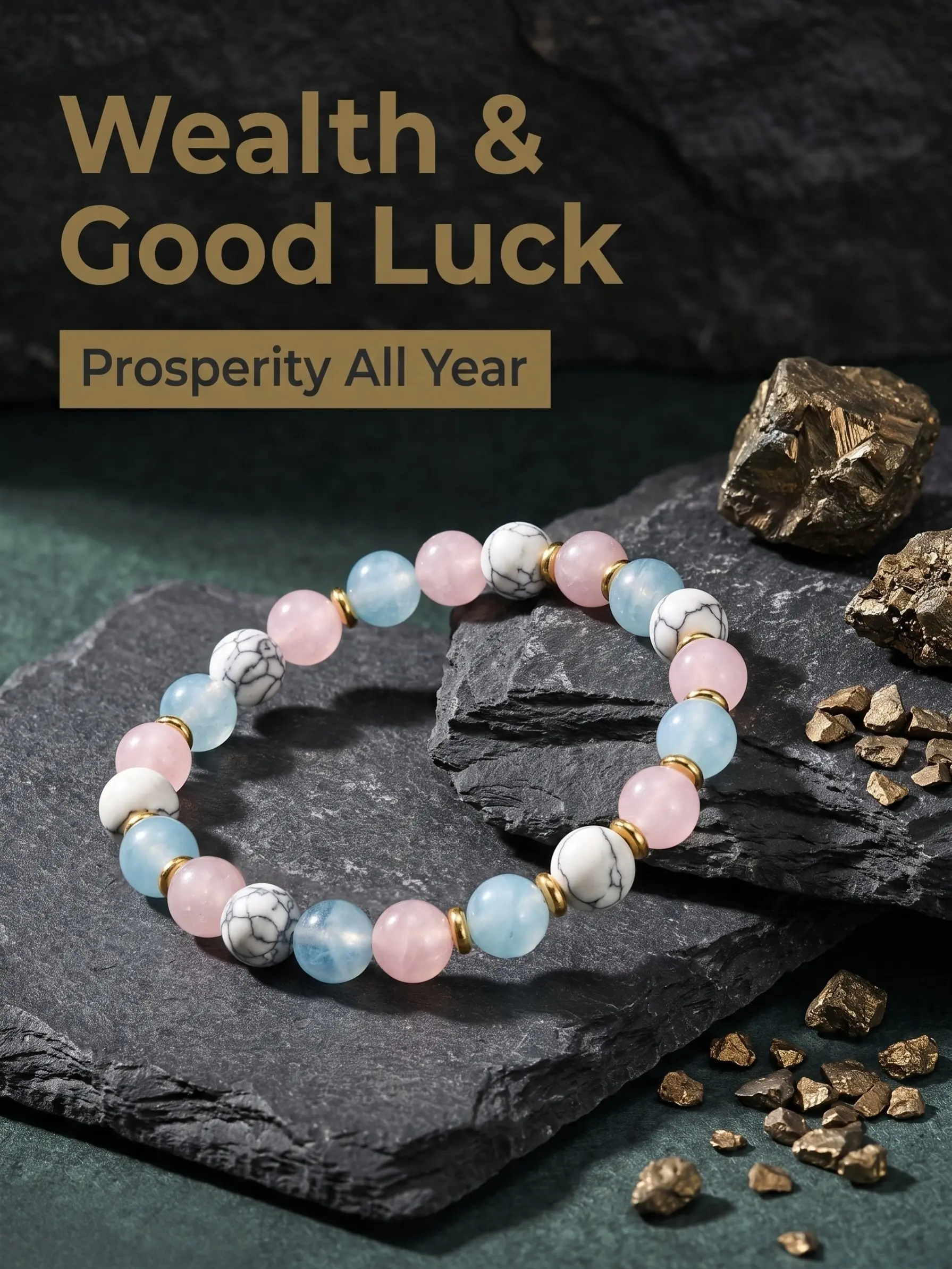 Trendy Natural Stone Crystal Bracelet, Boho Stone Bracelet, New Arrival Hand Chain, Stylish Jewelry for Women, Perfect Gift Idea, Durable & Elegant Design