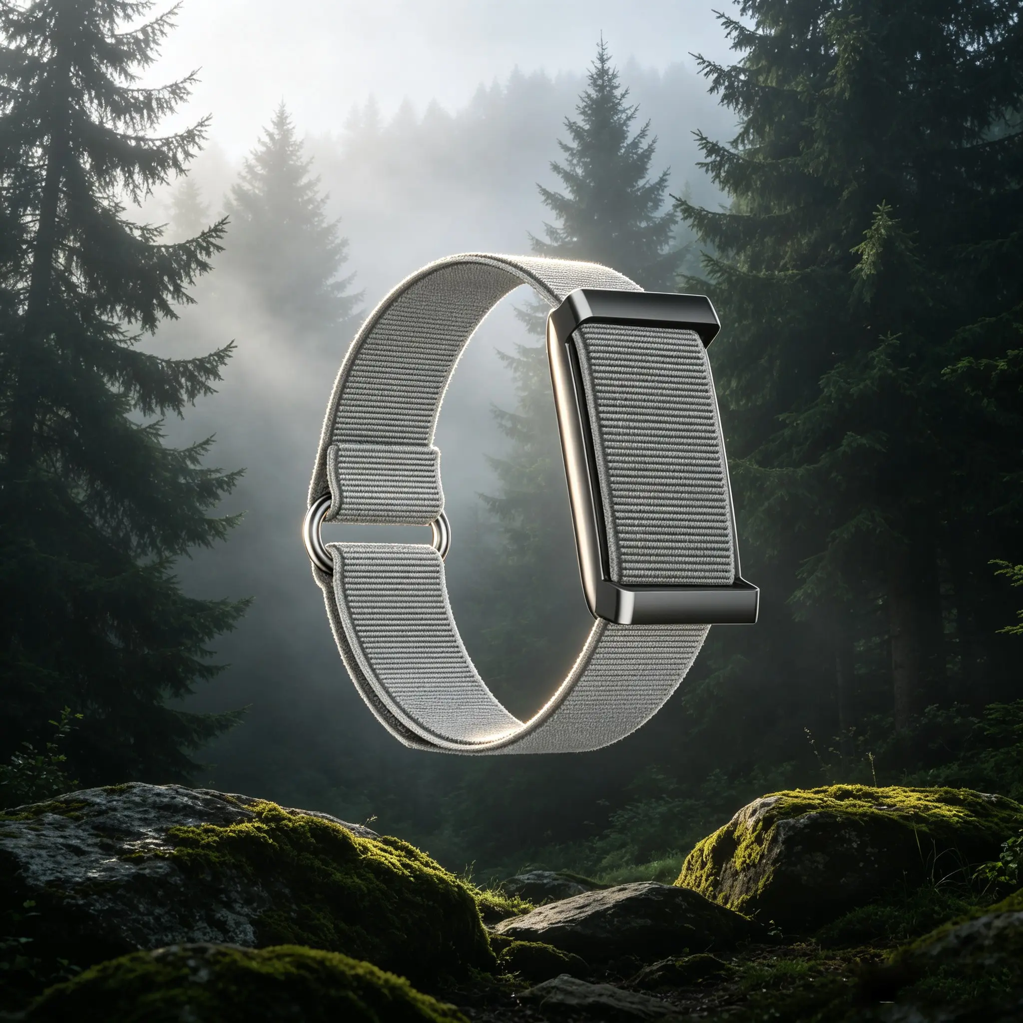 Smart fitness band with a screenless minimalist design, continuously monitors heart rate, sleep, and blood pressure, supports 11 sports modes, features IP68 waterproof protection, and provides call and message notifications compatible with dual systems.