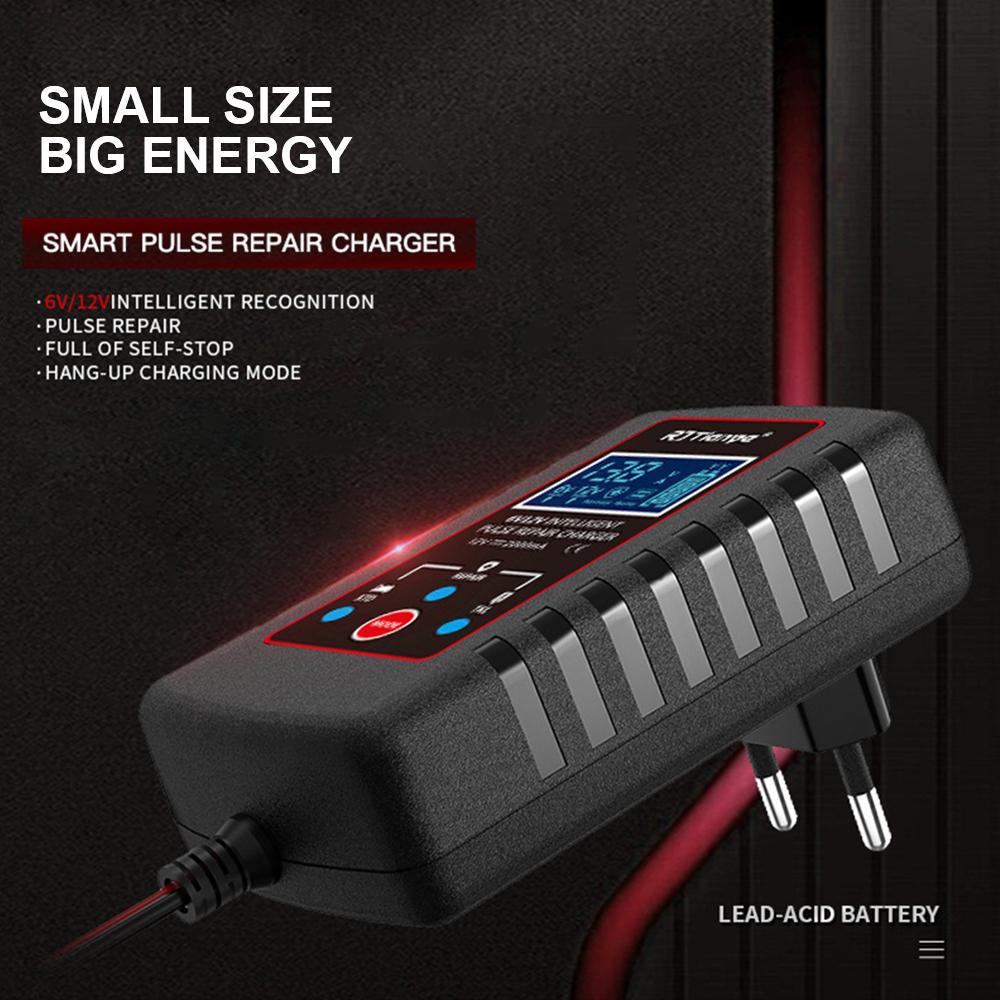 Smart Battery Charger, 1 Count Multipurpose 6V 12V Automatic Float Charger, Car Battery Charger, Car Body Repair Tool